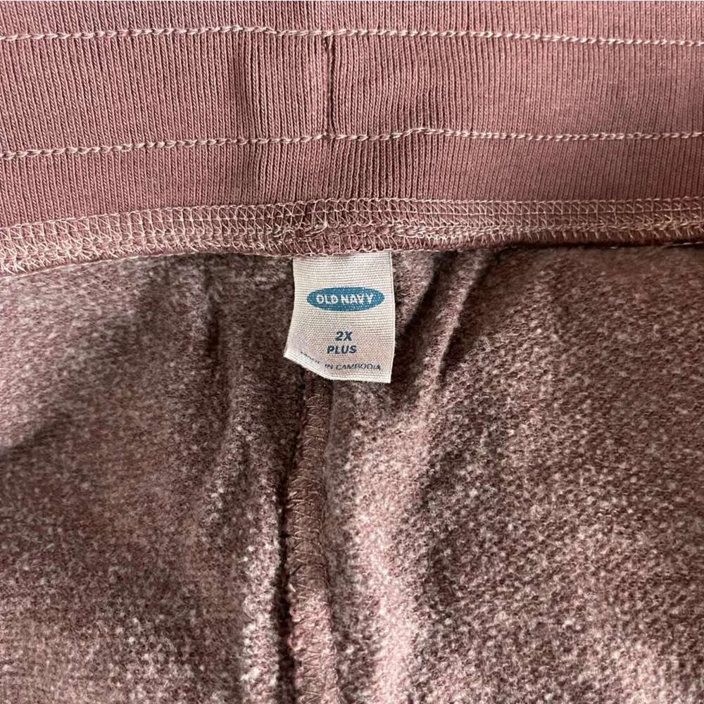 Old Navy Pants Joggers Sweats New Rib Ankle Cuff Tie Waist Fleece High Rise Knit